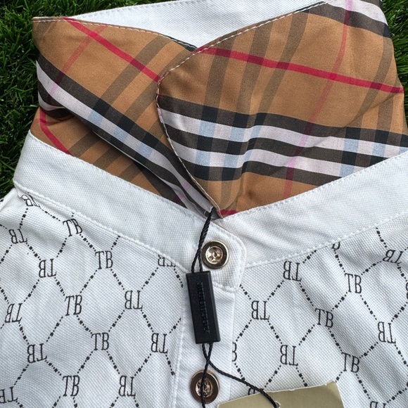 NWT Thomas Burberry Monogram Polo Shirt - Picture 8 of 12